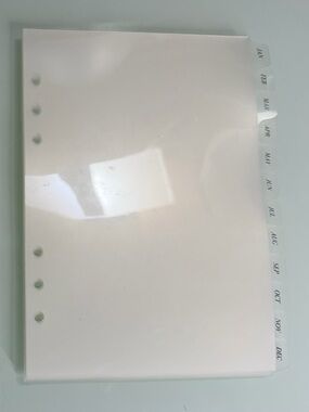 Cloth & Paper Monthly A5 Frosted Side Tab Dividers
